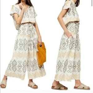 Free People Toluca Boho Wide Leg Pants - 10
